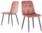 B&D home Esszimmerstühle VICKA 2er Set, Polsterstuhl Küchenstuhl für Küche, Esszimmer, Wohnzimmer, Büro, Schminktisch, Altrosa Industrial modern elegant Design, Samtstoff Orangerot, 11120-ORAN-2