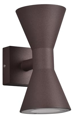 Trio Leuchten Außen Wandleuchte Ardas 212560224, Aluminium Druckguss rostfarbig, exkl. 2x GU10
