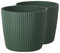 Tymar Blumentopf,Übertopf, 2er-Pack, Runde Form ((2pack) Grün, ø 13 cm)