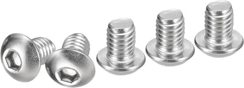 DTGN 3/8-16x1/2 Button Head Socket Cap Screws - 10Pack - Good for Machine - 304 Stainless Steel 18/8 - Hex Drive Full Thread UNC Fasteners