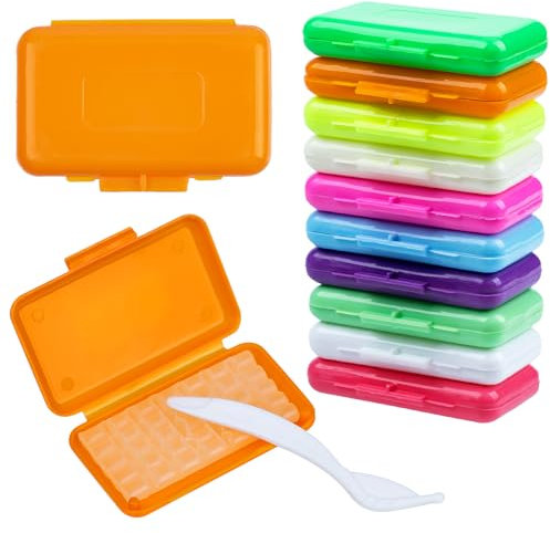 10 paquetes Cera de ortodoncia con 1 cuchillo de cera, Dental Care para aparatos ortopédicos, Cera Ortopédica, Cera Bucal, Cera de Alivio para Aliviar la IrritacióN y el Dolor