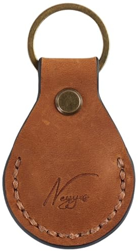 NEYYOS® Airtag Anhänger - Echtes Leder Keyring - Schutzhülle kompatible mit Apple Airtags - Schlüsselanhänger Wasserdicht Tracker - Hülle Tragbar, Case Holder echt Leather kratzschutz - accessoire