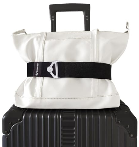 Luggage Straps for Suitcases, 2-in-1 Add a Bag Adjustable Travel Belt Black