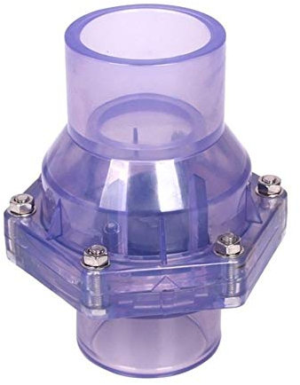 Rohrreparaturwerkzeuge 2ST Losken 40 50 63mm Transparent UPVC Flap Rückschlagventil Kanalisation Deodorization Rückschlagventil Industriewasserrohrverbinder (Color : Transparent, Size : Inner Dia 40