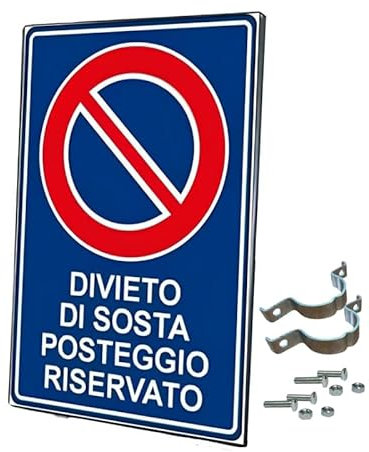 Divieto di sosta, Posteggio riservato, cartello stradale, per uso esterno, resistente alle intemperie, in ferro, 40x60 cm, insegna stradale, proprietà privata, negozio, ristorante, parcheggio