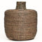 YAADU Geflochtene Vase Höhe ca. 30cm – Blumenvase, Gewebte Vase für Pampasgras, Natur Dekovase, Übertopf, Standvase, Pflanzenkorb, Blumentopf, Pflanzengefäß, Flechtkorb, Modell Oba (Schwarz)