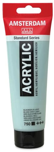 Amsterdam Standard Series Acrylic Paint Bluish Gris Light 750 - Tube de 120ml, opaque, haute résistance à la lumière, finition lisse et satinée, durable et flexible, polyvalent pour diverses surfaces.