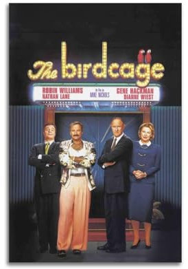 NUSLNG The Birdcage Poster, Vintage-Kunst, Raumdekoration, ästhetische Schlafzimmerdekoration, Leinwandposter für Schlafzimmer, 40 x 60 cm, ungerahmter Stil