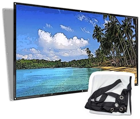 HAEKEBC 300inch Movie Projector Screen Foldable Outdoor Projection Screen, 16:9 Home Theater Projector Screen Oversized Anti-Wrinkle Canvas For Backyard, Party(180-4:3)