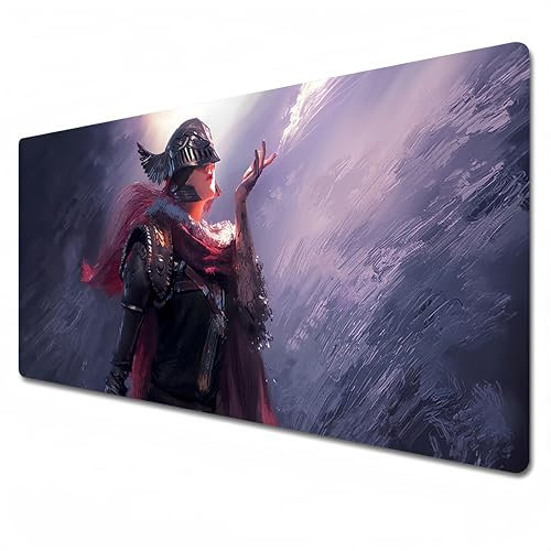 Odrys Tapis de souris de jeu XXL violet Elden Ring 900L x 400W mm, antidérapant, surface ultra lisse