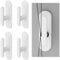 WHENZOO 8 Pieces Blind Cord Winder - Safety Blind Cord Hooks - White Blind Cord Holder - Wrap Cleats Children Proofing - Adhesive Wall Hook for Home Office Window Blinds Curtains Sun Shades Rope