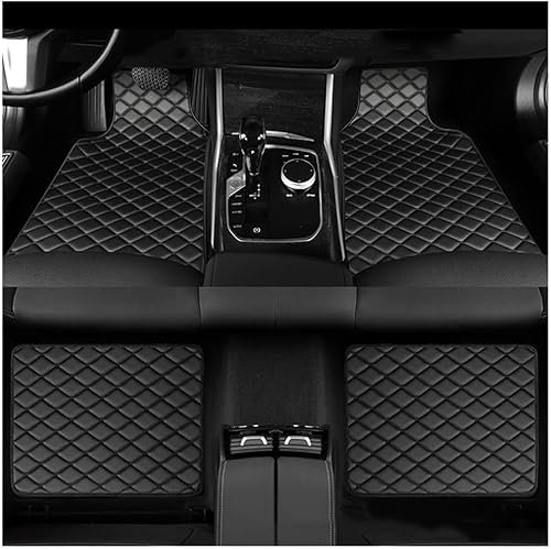 Auto-Fußmatten für Kia Ceed SW 2018-2022 2023 2024, PU-Leder Allwetter Wasserfest Antirutsch FußMatten Bodenmatte Teppiche Zubehör,A Black