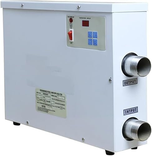Termostato per Piscina, riscaldatori elettrici per Piscina con di rilevamento del Flusso d'Acqua, Protezione Anti-ustioni a Secco, Display Digitale per Piscina interrata Fuori Terra,