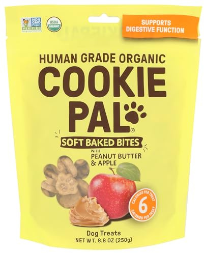 CookiePal Dog Treats Soft Baked Peanut Butter Apple Organic, 8.8 Ounce