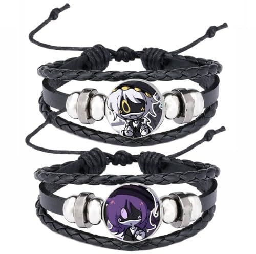 JUSONGKWCP 2 Pcs Murders Drones Armband Cartoon Murders Drones Mode Armreif Für Frauen Mädchen Murders Drones Cyn Uzi Deko Cosplay Geflochtenes Vintage Armbänder