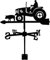 ANCNA-U Wetterfahne, Wetterfahnen, Bauernhof-Traktor, Silhouette, Fahrtrichtungsanzeige, Wetterhahn, Edelstahl mit Rostschutz-Beschichtung, für Outdoor-Dekoration, Handwerk