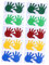 WATIIFUFU 20 Wandsticker Für Kinderzimmer Farbige Dekoration Für Kreatives Diy Niedliche Wandaufkleber Für Spielzimmer Und Kinderzimmer