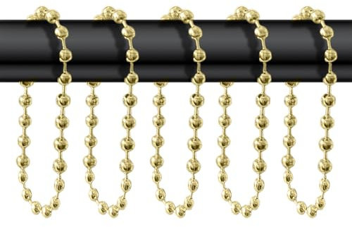 30 Stück Metall Vorhangringe, Vorhang Hängend Ringe für Bettvorhang,Duschvorhang,Fenstervorhang(golden)