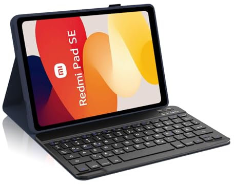 Occtingkind, Tastatur für Redmi Pad SE 11 Zoll, Hülle mit Tastatur für Xiaomi Redmi Pad SE 2023, Hülle mit Magnetische Abnehmbar Bluetooth Keyboard, Deutsches QWERTZ Layout, USB C, Dunkelbrau