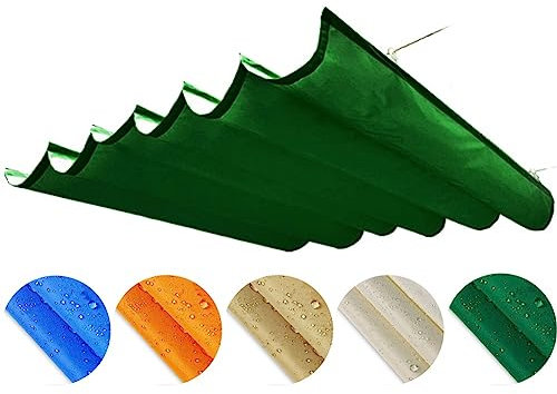 ACHBGTMQ Telo Parasole Impermeabile Resistente ai Raggi UV, per Esterni, Patio, Giardino, pergolato Retrattile con Protezione Solare e Design Ondulato