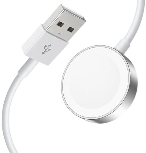 Jurqqer Smartwatch Charger to USB Cable Compatible with Apple Watch Charger 1M/3.3ft Wireless Fast Charging Magnetic Dock for iWatch Series 10 9 8 7 6 5 4 3 2 1 SE Ultra,38/40/42/44mm