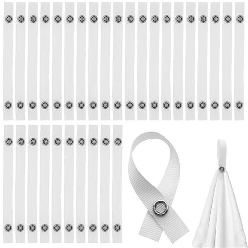 30 Stück Aufhänger Für Handtücher,Nähfrei Aufhänger für Handtücher,150 x 12mm Handtuchaufhänger Ohne Nähen,Aufhänger Für Jacken Zum Annähen,Handtuchaufhänger,für Geschirrhandtuch,Bad Handtuch,Lappen