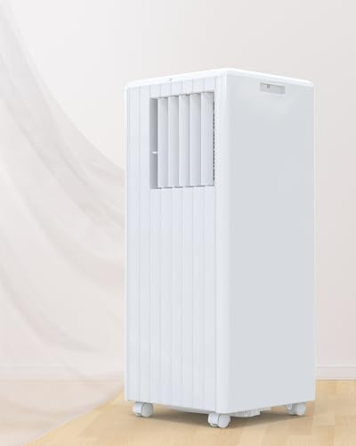 Acondicionadores de aire portátiles, 8000 BTU para habitación de hasta 350 metros cuadrados Unidad de CA portátil 3 en 1 con ventilador/deshumidificador/temporizador de 24 horas, control remoto y kit