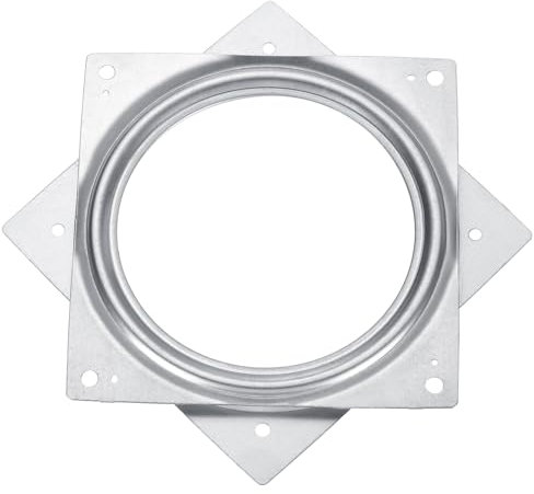 sourcing map 15,2 cm Barhocker-Ersatz, 360° drehbar, Lazy Susan Drehteller, quadratischer Kugellager, Drehfußplatte für Liegestuhl oder Tisch, Silber (155 x 8 mm)
