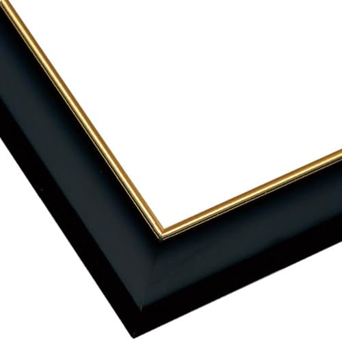 Beverly MP107-K Puzzle Frame with Hanging String with Wooden Gold Molle 20.1 x 28.9 inches (51 x 73.5 cm) (Panel No. 10-T) Black (UV Protection Specifications/No Tools Required) Gold Molle Wooden