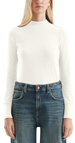 QS Damen 2172781 T-Shirt Langarm, Slim Fit
