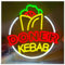 SHOUXI LED néon signe Enseigne Lumineuse Doner Kebab Pour Décoration Murale, Luminaire Décoratif Pour Restaurant, Fast-food, Kebab, 34cmх32.5cm