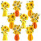SUNBEAUTY 9 Stück Sonnenblume Wabenbälle Dekoration，Blume Geburtstag Party Dekorationen Sonnenblumen Waben Tischdekorationen für Mädchen Geburtstag Baby Shower Hochzeit