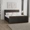 Kaiser Möbel - Bett Polsterbett, Boxspringbett mit Bettkasten Topper Trento, Schlafzimmerbett, Gepolstertes Kopfteil - Topper-Matratze H2 aus Visco-Schaum - 200x215x105cm, Braun