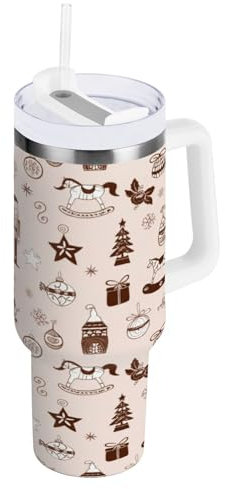 RPLIFE Vintage Christmas Nutcrackers Stainless Steel Coffee Cup, Insulated Coffee Mug with Lid, Tumbler for Men