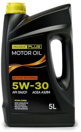 RIDEX PLUS Active Defense 5W-30 Motoröl, Vollsynthetiköl Motorenöl ACEA A3/B4, 5L