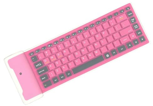 mophrati Teclado Compatible con Bluetooth, teclados enrollables Plegables, teclados de 87 Teclas, Teclado Flexible Ligero para PC y Oficina