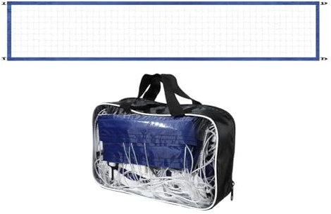 Rete da pallavolo pieghevole da allenamento regolabile da 15 piedi x 3 piedi, rete di ricambio for pallavolo da piscina, rete da pallavolo portatile for piscine interrate da giardino per piscine
