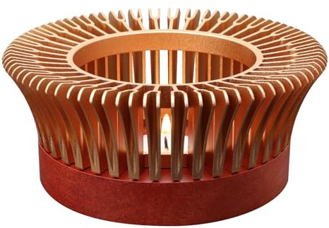 JUKFITA Tea Warmer, Aluminum Alloy & Wood, for Heating Tea Coffee Milk