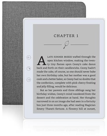 Veidoo 14,7 cm (5,8 Zoll) E-Book-Reader, HD-Touchscreen, Carta E-Ink-Technologie, 32 GB ROM (TF-Karten-Erweiterung auf 64 G), WLAN, Lange Lebensdauer, Android-E-Reader mit Abdeckung (weiß)