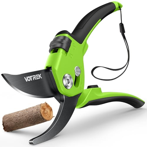 VOTREK® Sécateur de Jardin Bypass à Poignée Réglable pour Mains Fragiles