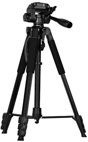 Gettimore Aluminum Alloy Tripod Stand for Mobile Phones, Compatible with Samsung Xiaomi Huawei, 178 cm Max Height, Lightweight & Portable Design, Black