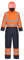 Portwest S485 Men's Hi Vis Winter Work Coveralls Waterproof 300D Polyester Protective Boiler Suit Durable Overalls Thermal Lined Workwear Rain Suit, Orange/Navy, 5X-Large
