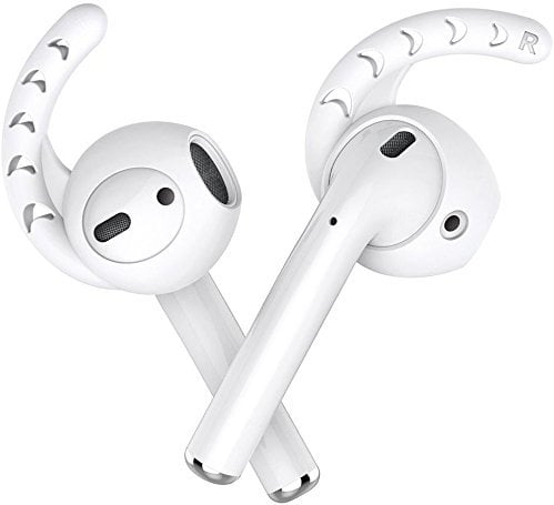 innoGadgets® EarPlugs 2-Set | Aufsatz für AirPods und EarPods - Unerschütterlicher Halt im Ohr | Inklusive Strap für Airpods | Geschmeidiges Silikon | Weiß