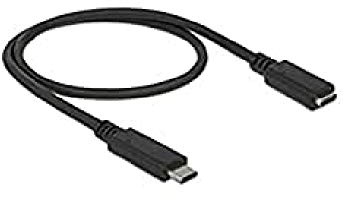 DeLock 85532 Cable USB 3.1 C> USB Type-C Female Extension 0.5 m Black - Digital/Data Cable