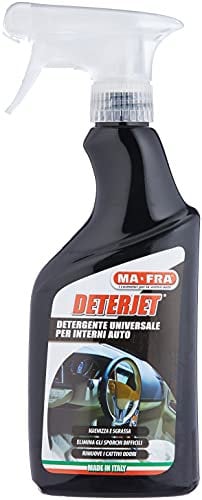 Ma-Fra, Deterjet, Detergente Sgrassatore Universale per la Pulizia delle Parti Interne dell'Auto, Elimina le Tracce di Sporco e Cattivo Odore Dall'Abitacolo, Formato da 500 ml