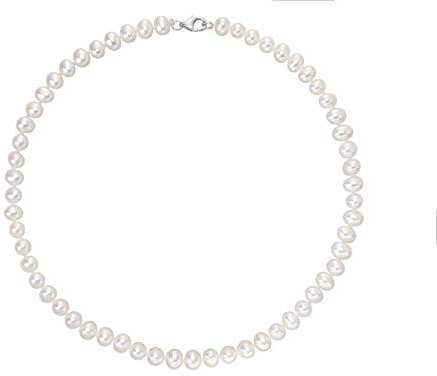VIKI LYNN Perlenkette AAA 6-7 mm Süßwasser-Zuchtperle Sterling Silber Schmuck für Damen-40 cm