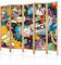 decomonkey Paravent Raumteiler Innen Modern 225x171 cm 5 Teilig Room Divider Wall Raumteiler Stehend Trennwand Sichtschutz Spanische Wand Sichtschutzwand Wohnzimmer Holz Design Bunt