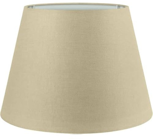 Wogati® Lampenschirm in Verschiedenen Größen & Farben | Beige/Größe: L | E14 | Baumwolle | Für Stehlampe, Hängelampe und Tischlampe