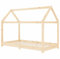 vidaXL Kiefernholz Massiv Kinderbett Hausbett Bettenhaus Spielbett Kinder Bett Kinderhaus Holzbett Bettgestell Lattenrost 70x140cm