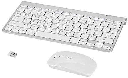 pour Wireless Keyboard with Mouse EBTOOLS Clavier Souris sans Fil Complet, kit de Clavier et Souris sans Fil 2,4 GHz étanche et Mince pour Ordinateur de Bureau(Argent)